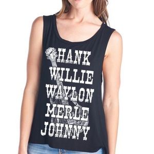 Country Music Outlaws Tank in Coral